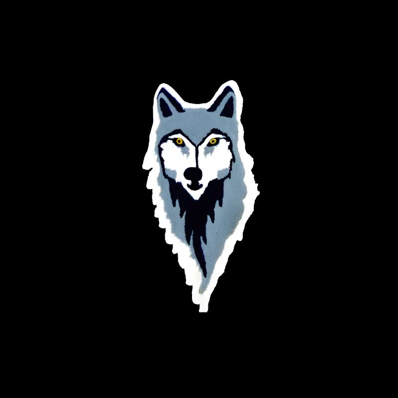 grauer Wolf, Kopf, print