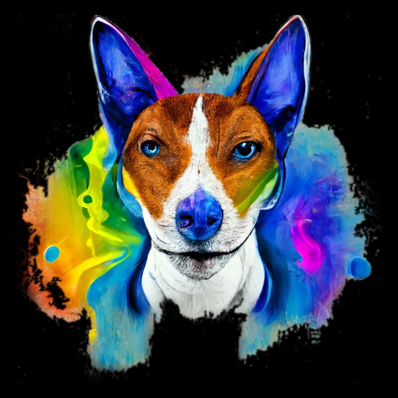 Basenji design en couleur