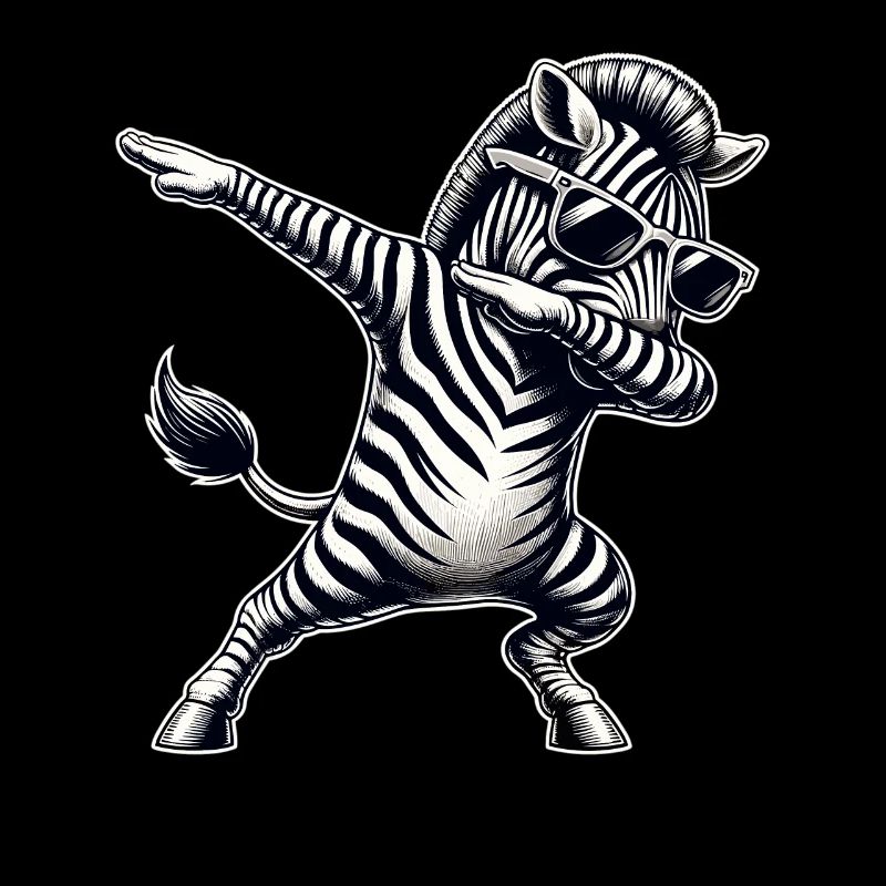 Cooles Zebra Dabbing Tanz Move Zebra
