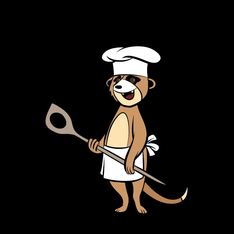 Herdmännchen - Erdmännchen mit Kochlöffel