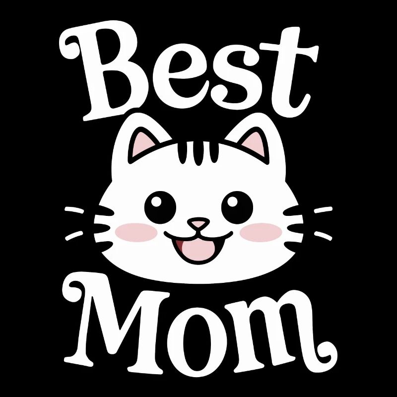 Beste Mutter süßes Katzengesicht entzückende Kunst