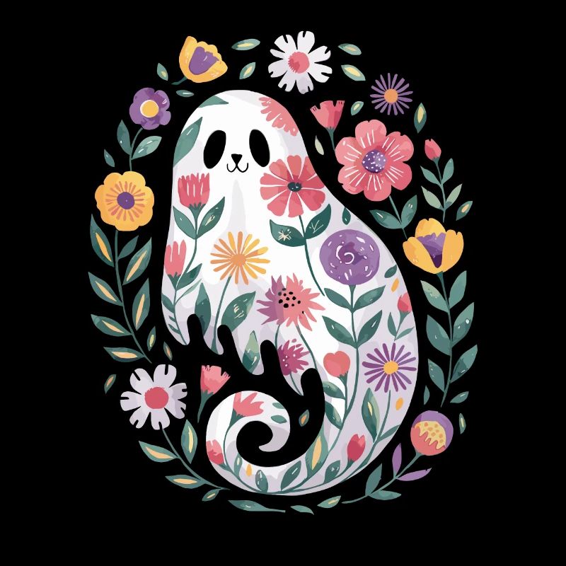Flower Ghost Halloween Flower Decor