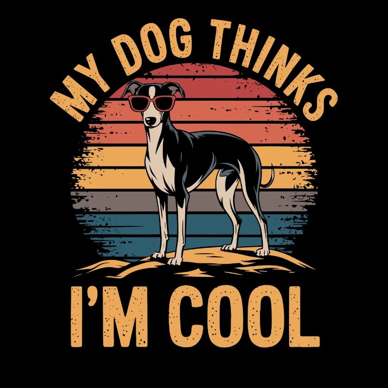 Whippet Mon chien pense que je suis cool