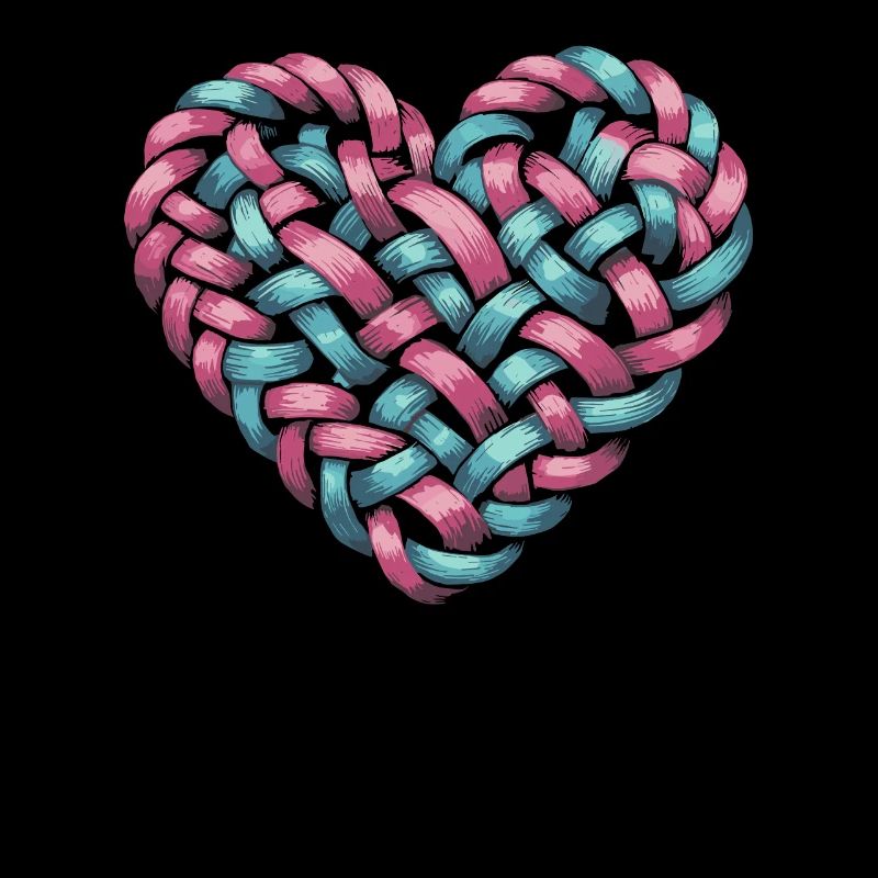Cable Knit Heart Shape Heart