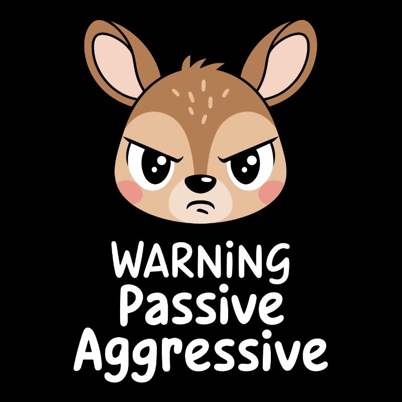 Warning Passive Aggressive Tierisches Gesicht