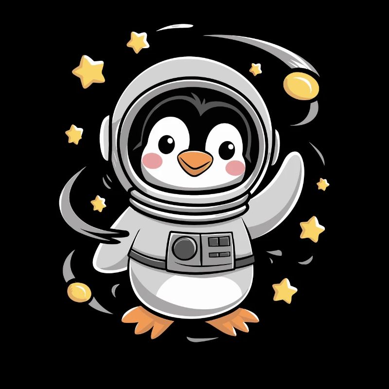 Penguin Astronaut Adventure In Space