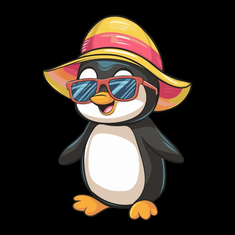 Pingouin d’été avec lunettes de soleil
