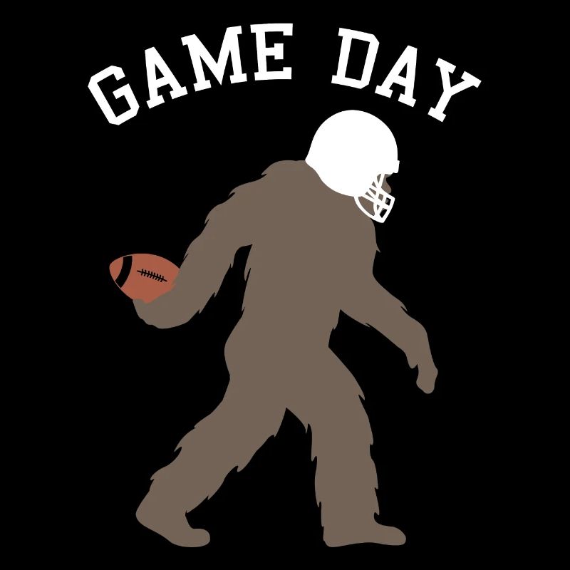 Bigfoot Quarterback Athlete Silhouette