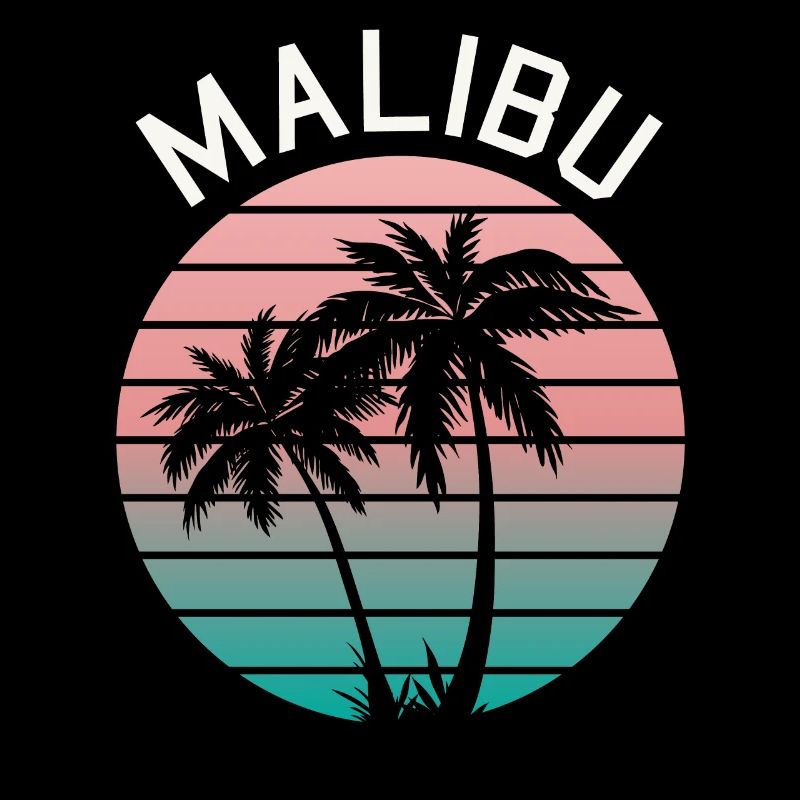 Néon Malibu Palm Tree Style rétro