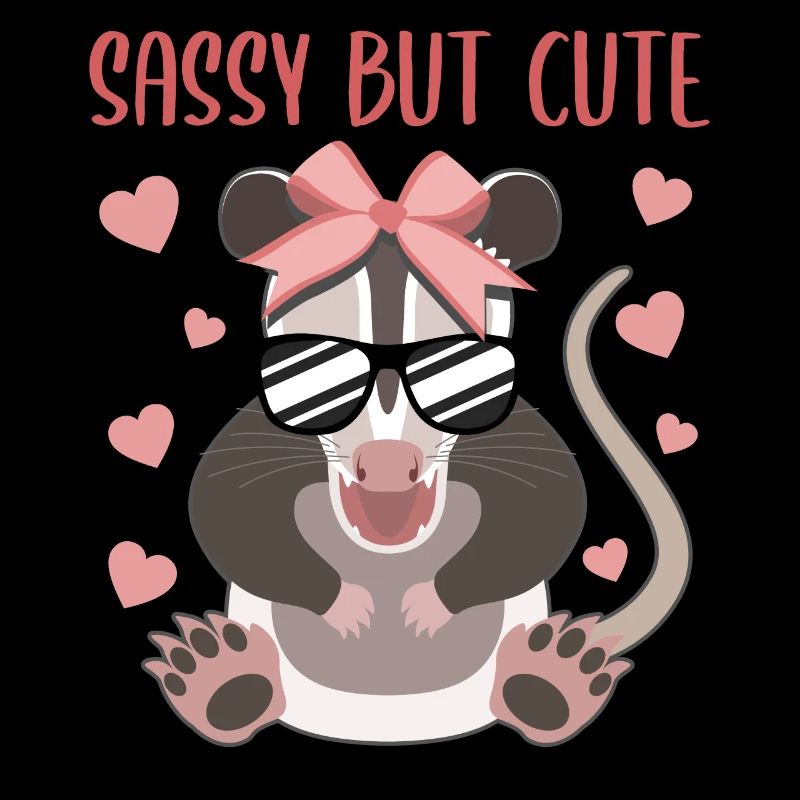 Opossum Liebe Mädchen Süßes Design