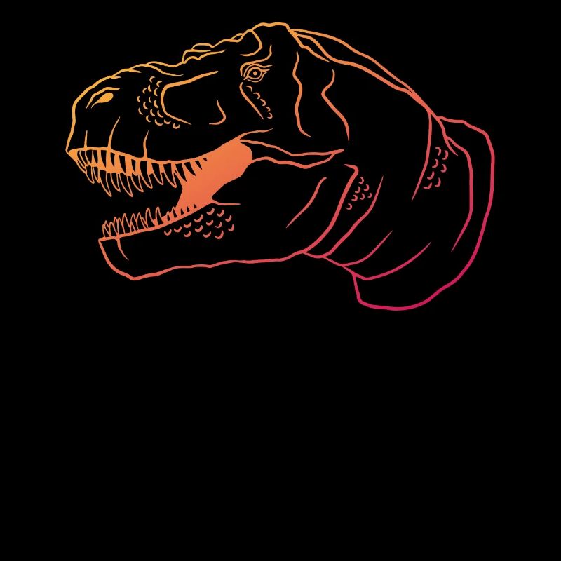 Retro T-Rex Dino Neon Outfit Geschenk