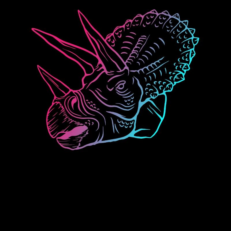 Néon Triceratops Style rétro collection