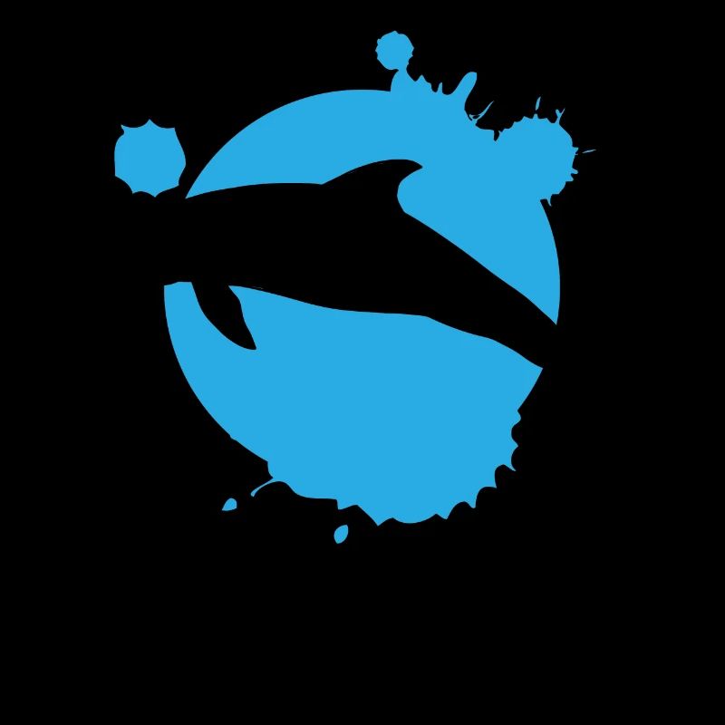 Stilvoller Delfin Kunst Farbspritzer