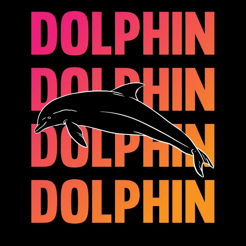 Delfin Kontur Typografie Stil