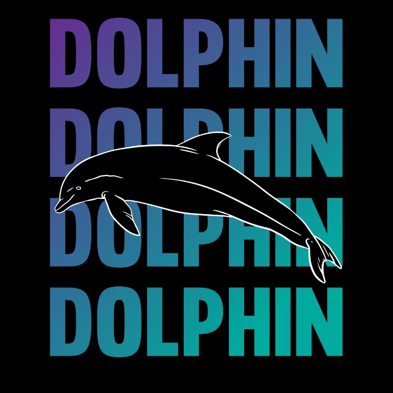 Delfin Kontur Typografie Stil