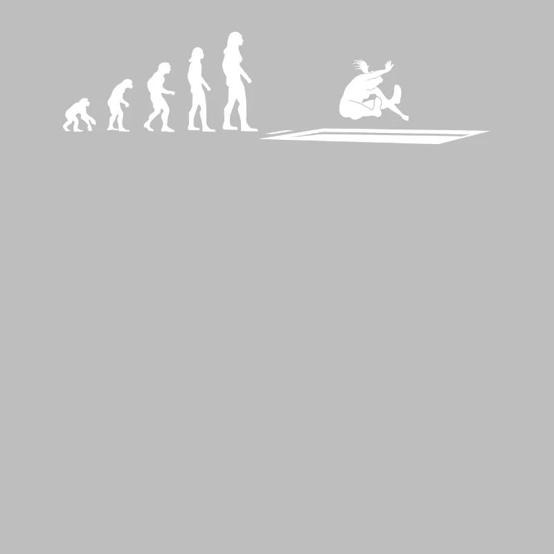 Weitsprung Evolution Athletin Geschenk