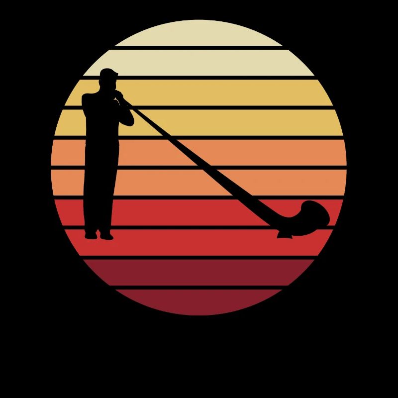 Alphorn Geschenk - Melodie im Abendrot