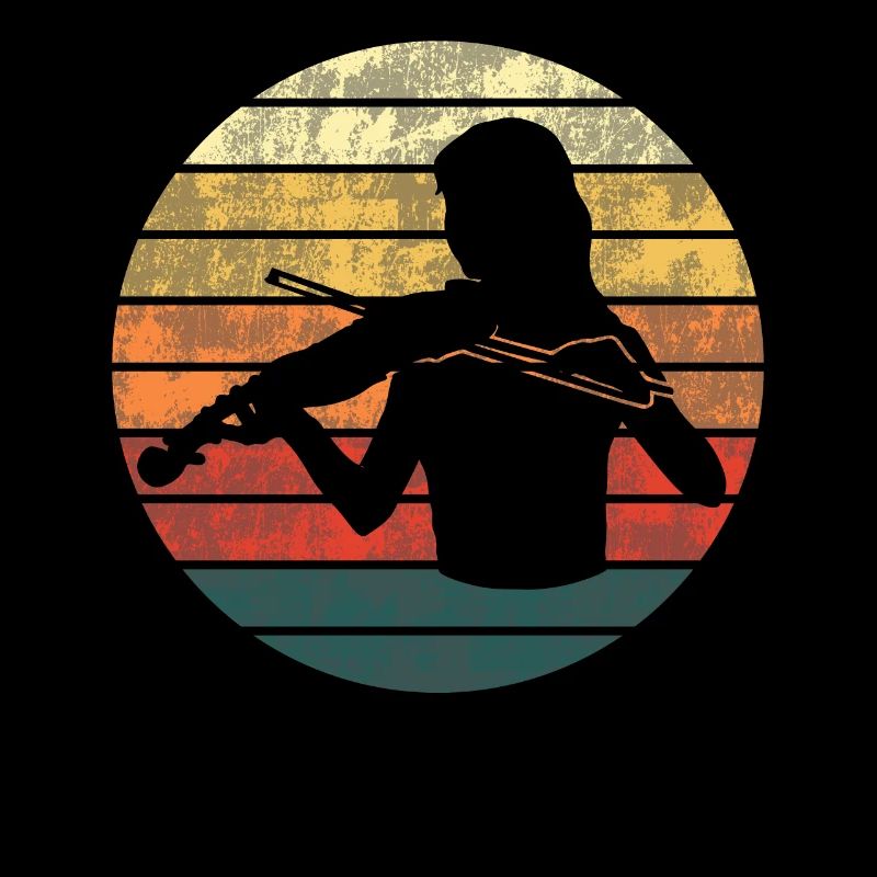 Violoniste coucher de soleil Silhouette amour