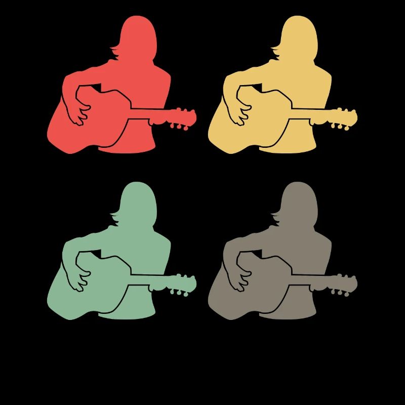 Ensemble coloré de guitaristes cadeaux