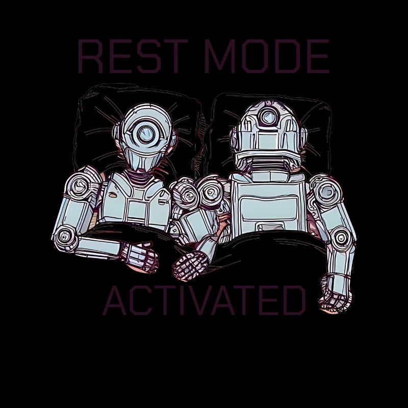 Funny Sleeping Robot Rest Mode