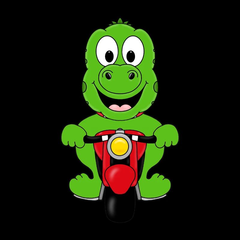 GECKO - ECHSE - DINO - MOTORRAD - BIKER - TIER