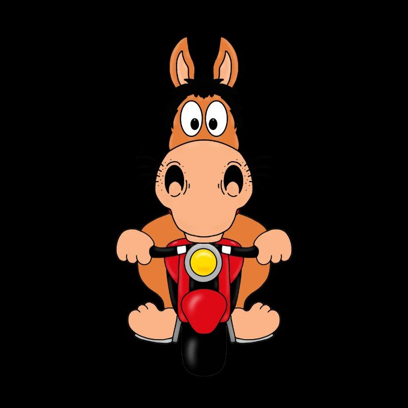 MOTORRAD - BIKER - PONY - PFERD - TIER - TIERISCH