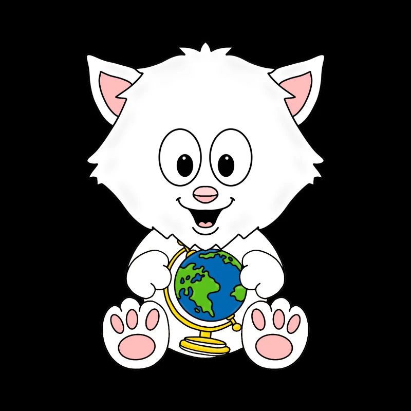 KATZE - GLOBUS - ERDE - WELT - PLANET - TIER