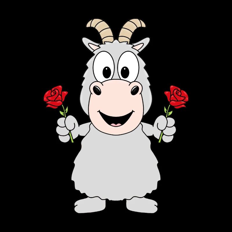 ZIEGE - BLUMEN - LIEBE - TIER - TIERISCH
