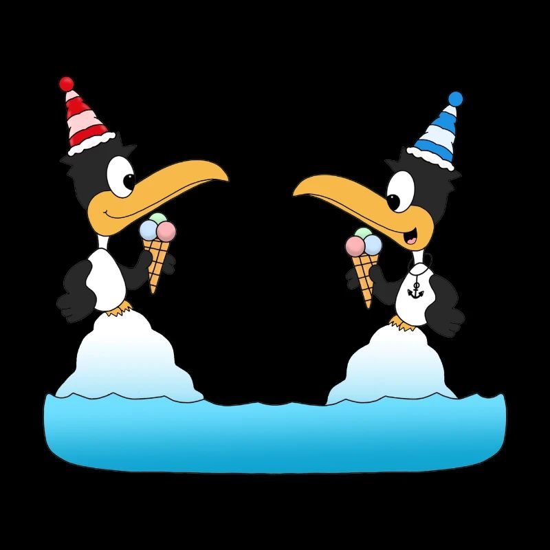 PINGUINE - EIS - TIERE - WINTER - LIEBE - LOVE