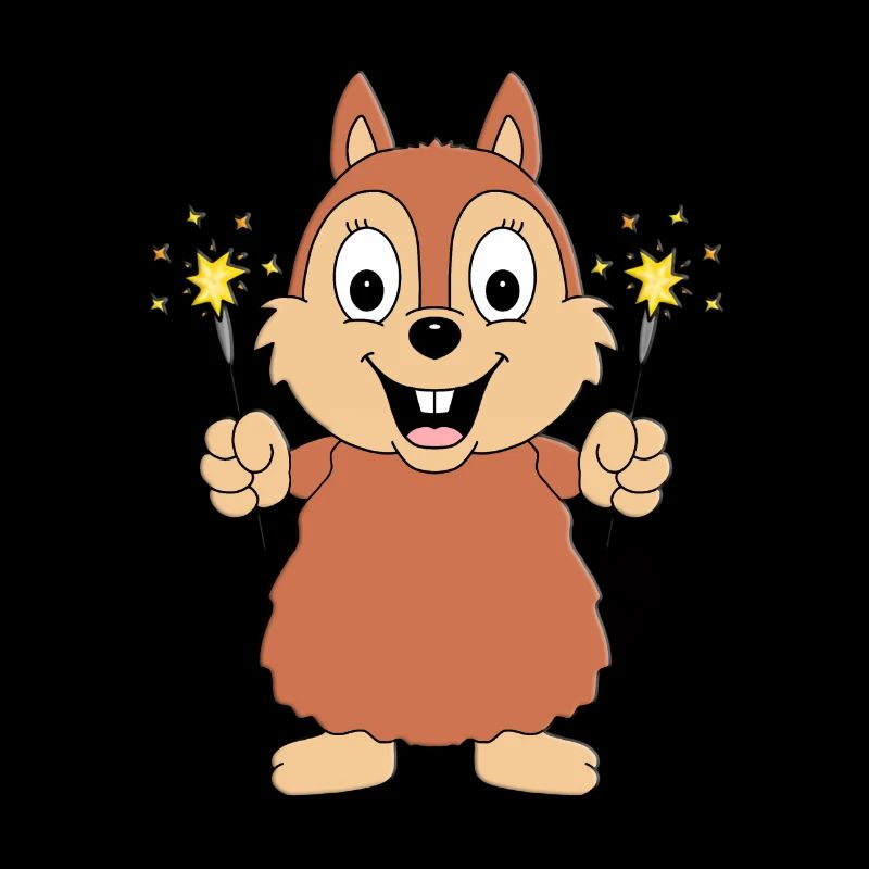 WUNDERKERZEN - NEUJAHR - SILVESTER - EICHHÖRNCHEN