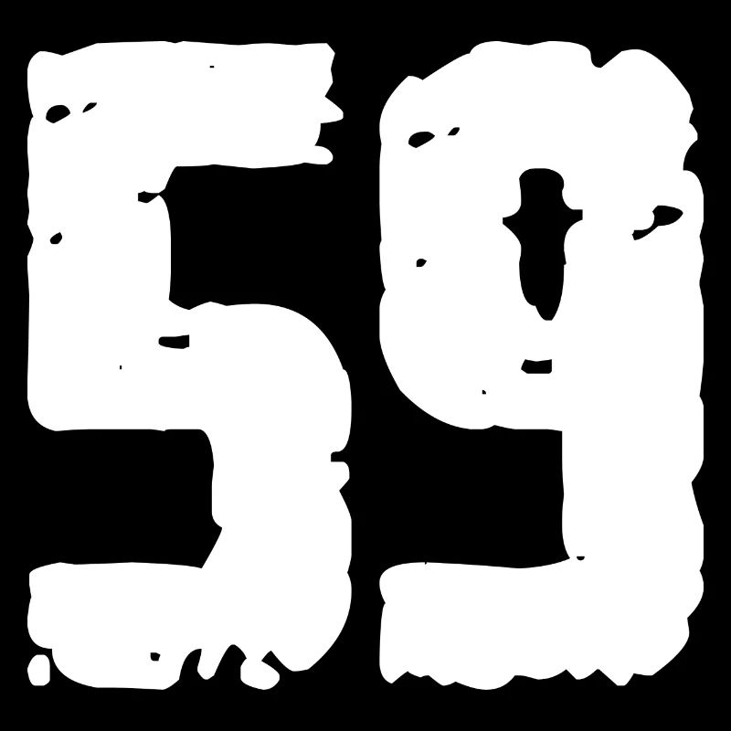 59 Zahl Vintage