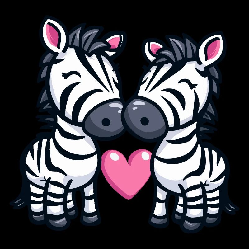 Zebra Paar Liebe Valentinstag