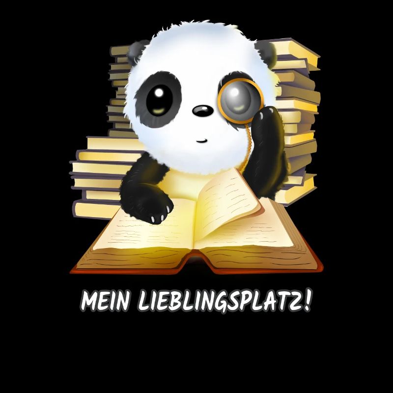 Panda Buch Bibliothek mein Lieblingsplatz Geschenk