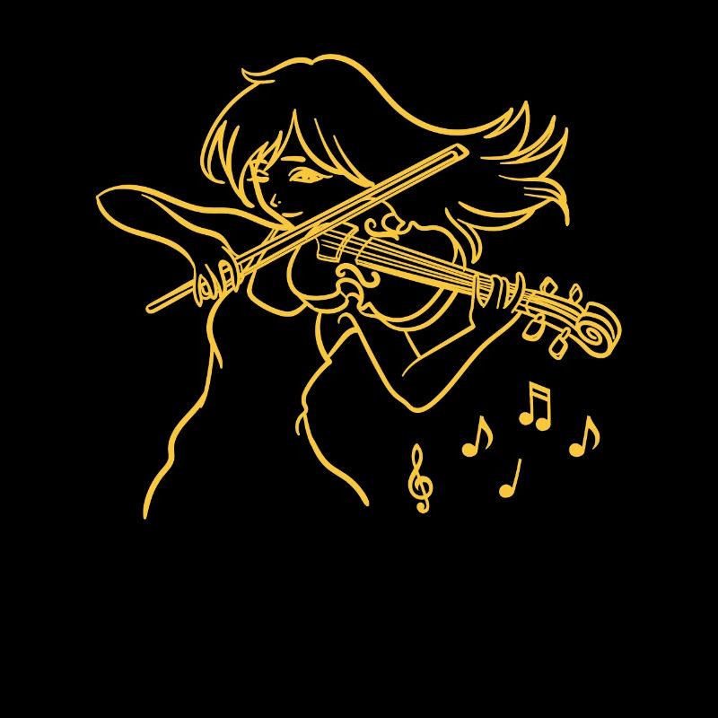 Conception de fille de violon pour violonistes