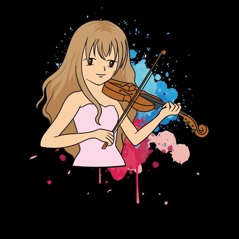 Conception de fille de violon pour violonistes d'orchestre