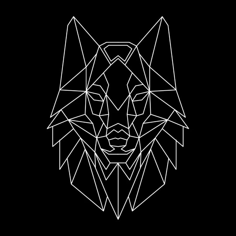 Polygon Wolf Husky Hund Design - geometrisch Wölfe