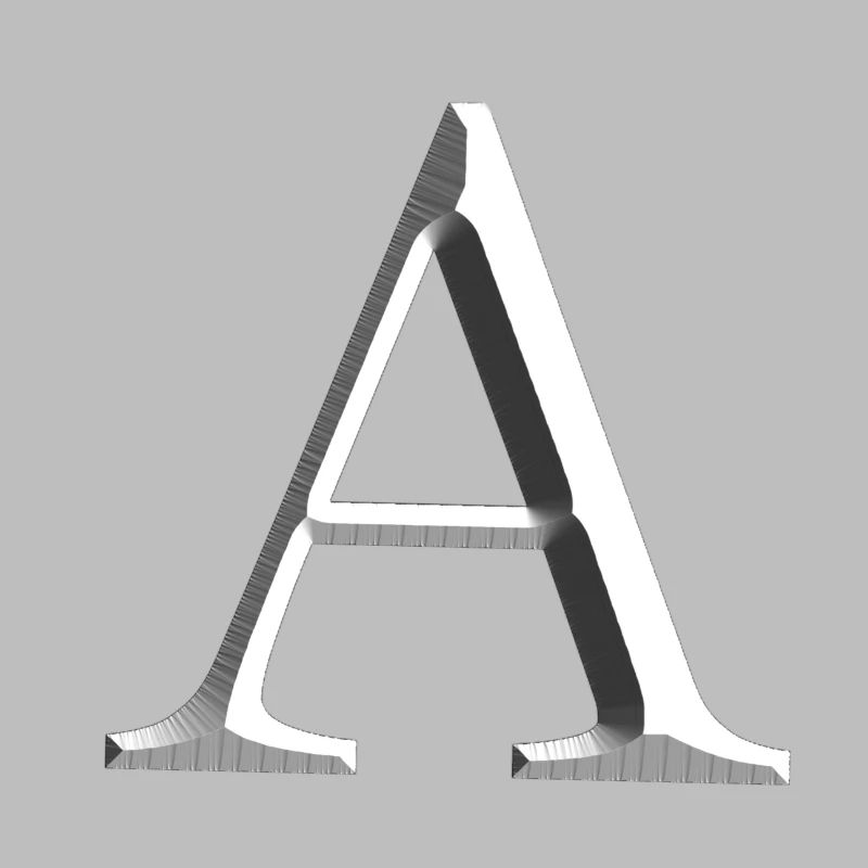 buchstabe a silber metall a