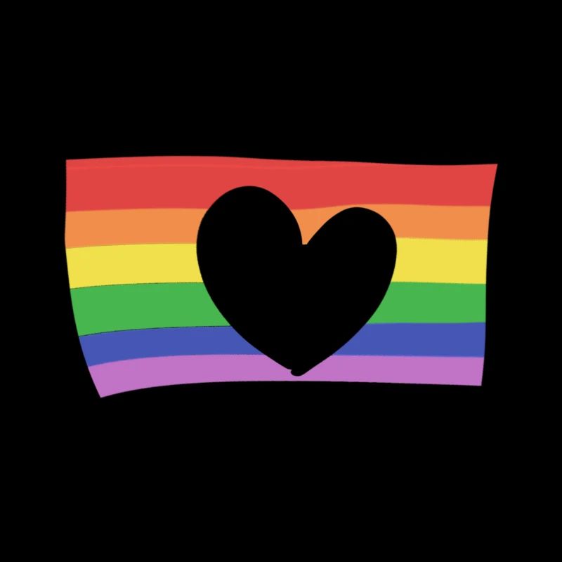 drapeau symbole lgbt amour coeurs arc-en-ciel coeur