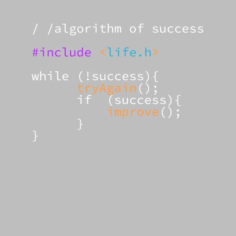 Code de programme algorithme de succès it développeur