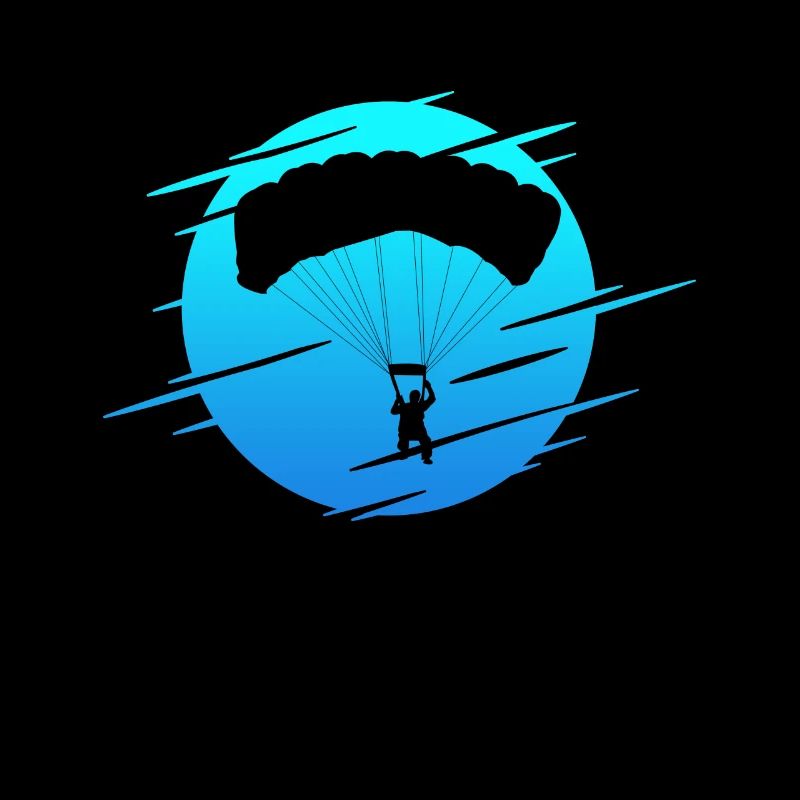 Parachutist Logo Skydiving Skydiver
