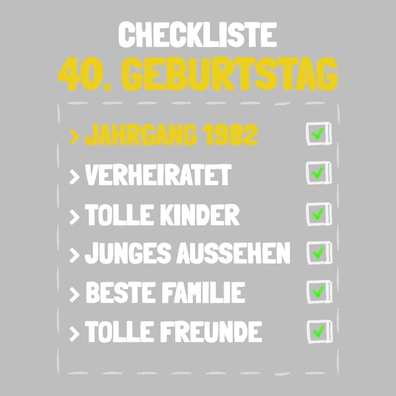 40. Geburtstag Checkliste