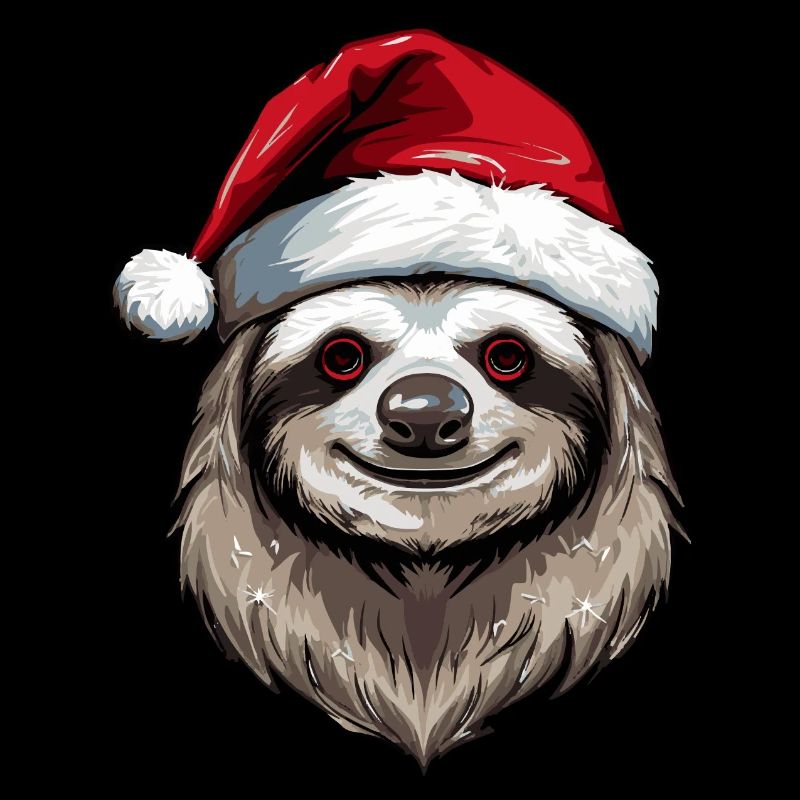 Faultier Kopf Weihnachten Portät