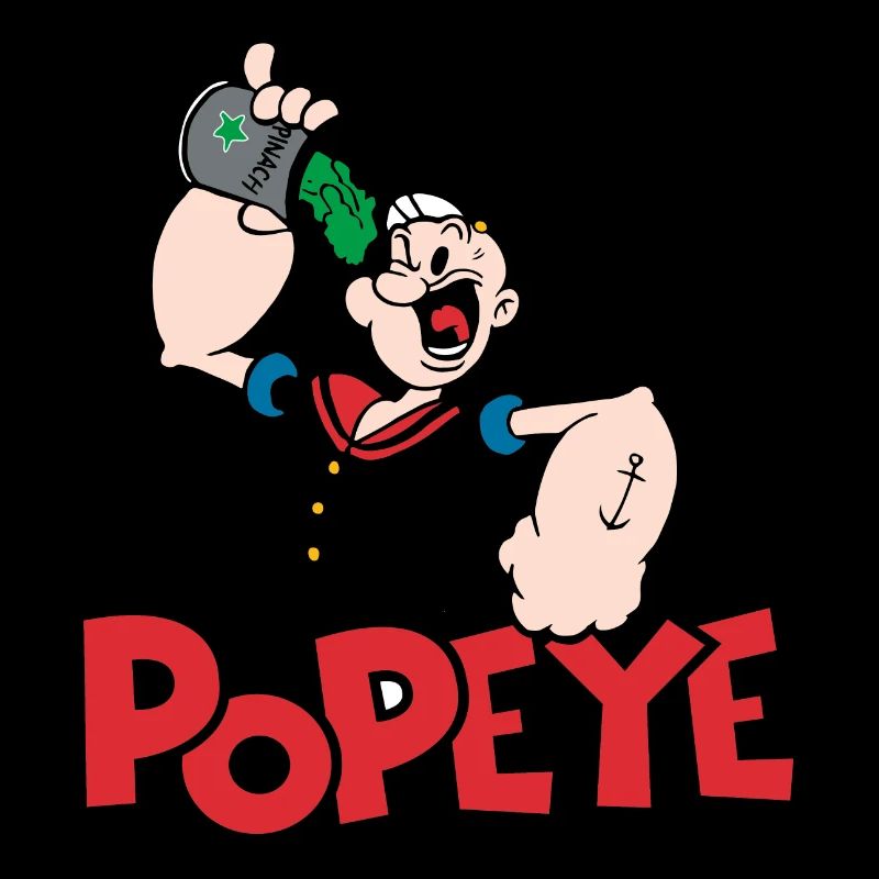 Popeye Isst Spinat Logo