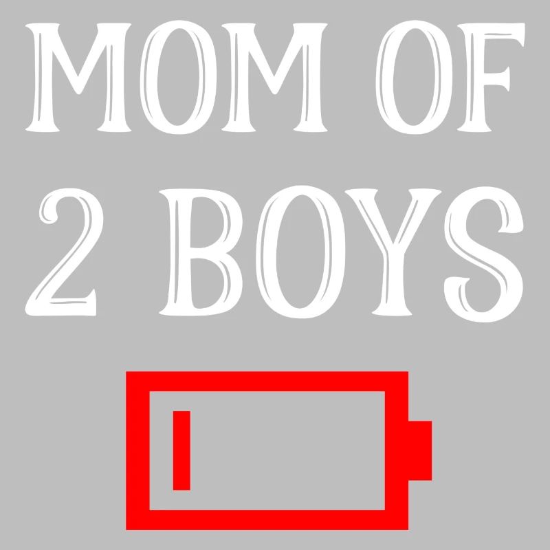 Müde Mutter von 2 Jungen Mutter von zwei Söhnen Batterie