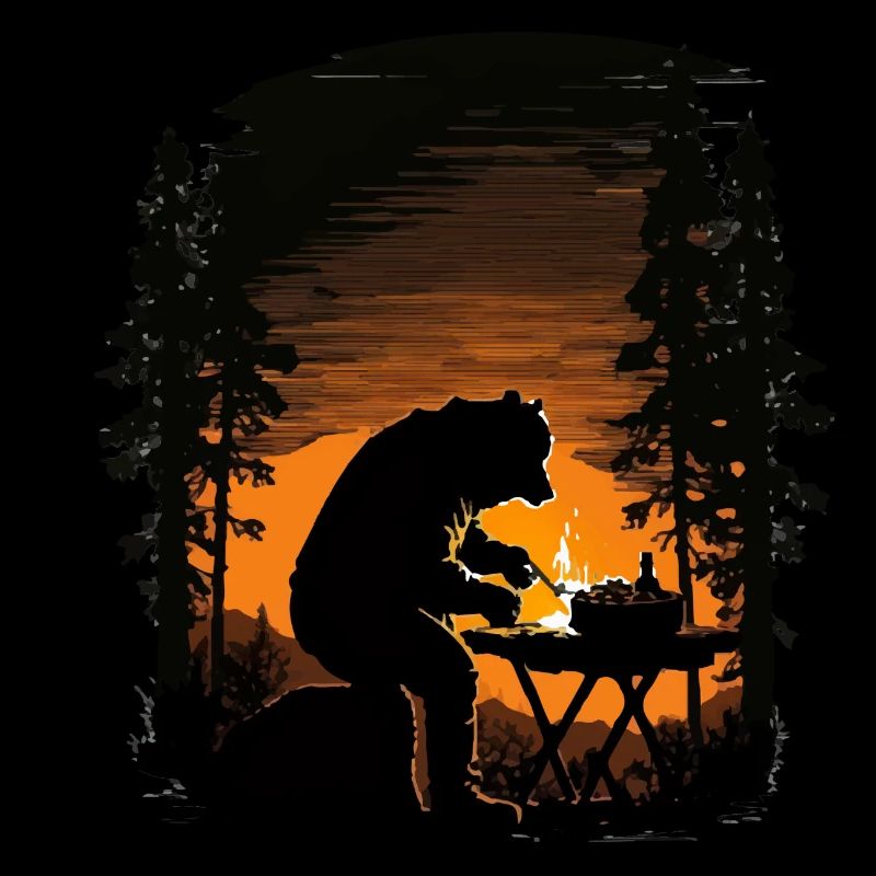 Der Bär auf dem Grill