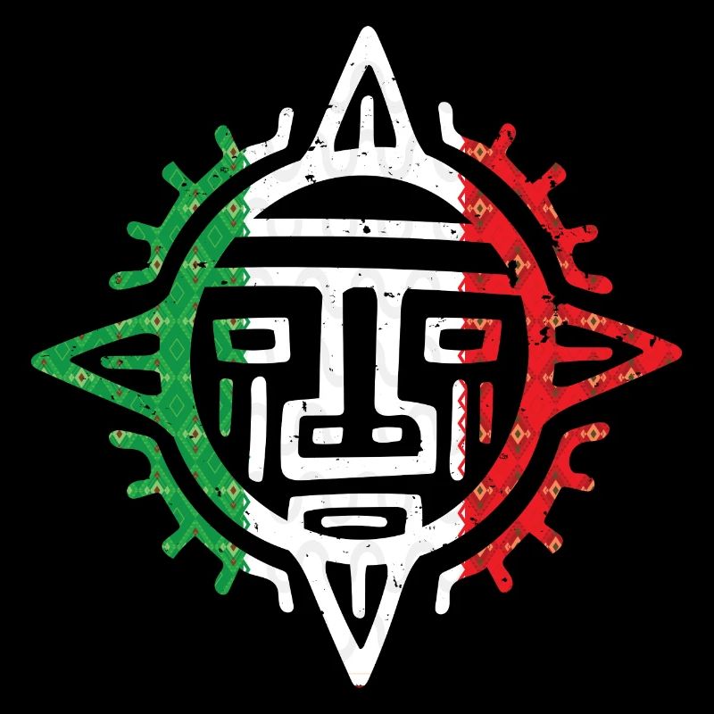 Ancient Mexican sun Maya Azteca Aztec King Mask