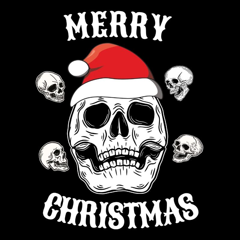 Crâne de Noël Père Noël Joyeux Noël