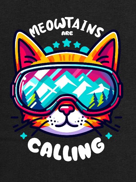 Snowboard Ski Cool Cat Mountains Maschere da sci divertenti