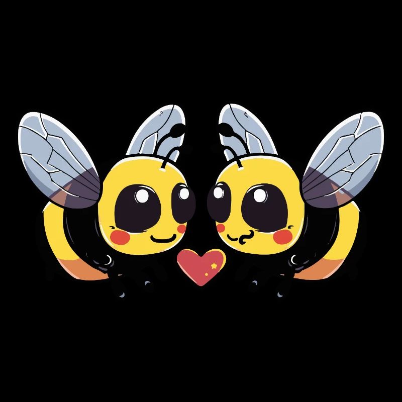 Bee Couple Heart