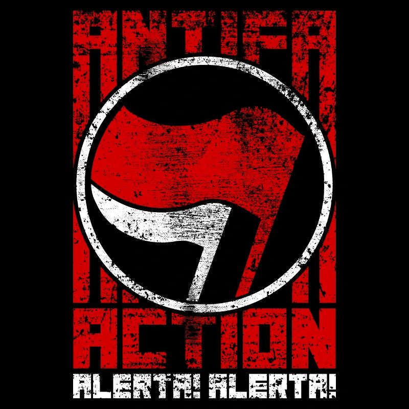 Antifa Action – Alerta! Alerta! (red-white)